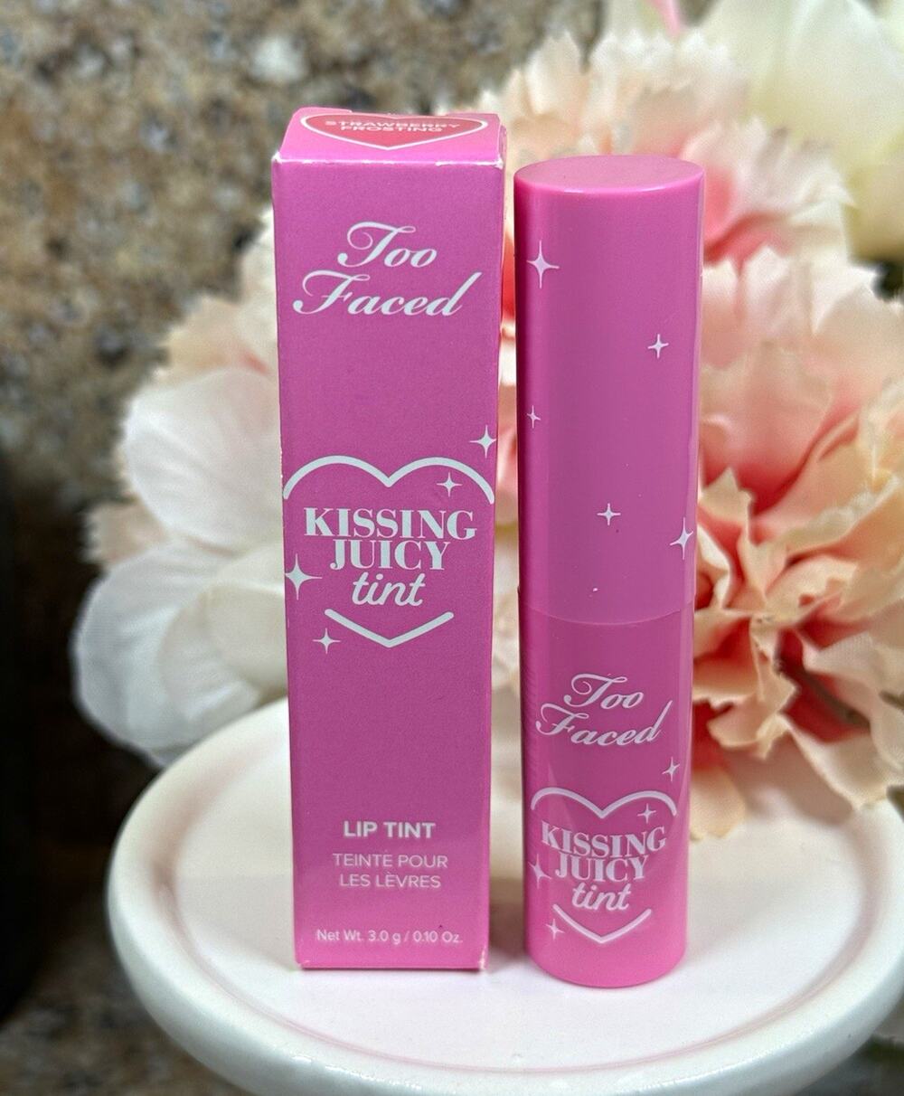 Too Faced Kissing Juicy Lip Tint Stick Strawberry Frosting 0.10 oz